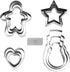 NewlineNY Cookie Molds Cutters Sets: Stainless Steel 13 Pieces Cookie Mold Biscuit Pastry Cutter Set, Man, Star, Heart, Snowman & a Cutter Blade...