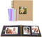 Scrapbook Photo Album Black Paper Pages DIY Album Wedding Anniversary Baby Family Memory Scrapbook Brown with 2pcs Stickers...