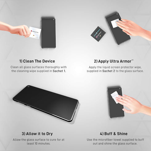 Liquid Glass Screen Protector for All Smartphones Tablets and Watches Wipe On Nano Protection - Universal...