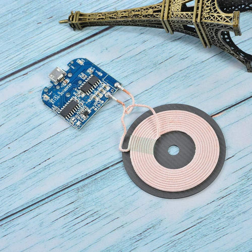 2Pcs Qi Wireless Charger PCBA Circuit Board with Coil Pad Charging for DIY K9G9...