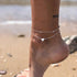 Tasiso Silver Plated Layered Initial Satellite Heart Anklet for Women Handmade Dainty Engraved Letter Beads Boho Ankle Bracelet Minimalist Beach J...