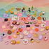 100Pcs Miniature Food with Storage Box Mini Food Miniature Doll House Accessories Small Resin Doll Food Dollhouse Food Set for Pretend Play Kitche...