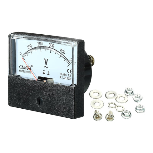 YOKIVE Analog Panel Voltmeter, DH-670 AC0-500V Volt Meter Tool, Great for Circuit Testing Measurement Equipment (Rectangle Shape)...