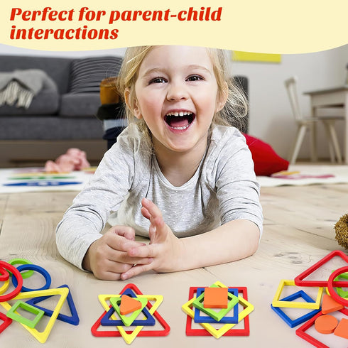 MCPINKY 3 Sets Toddler Puzzles, Wooden Shape Sorting Puzzles Montessori Puzzles Preschool Wooden Sensory Toys Age 1-3...