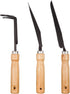 Garden Little Tool Sets - Wooden Handle Black Metal Gardening Tools Include: Trowels, Cultivator and Trans-Planter - Awesome for Family Use Growin...