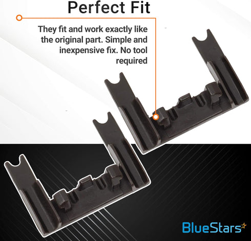 Ultra Durable W10250160 Rack Adjuster Arm Clip-lock Replacement Part by BlueStars - Exact Fit For Whirlpool & Kenmore Dishwashers - Replaces WPW10250160 PS11751100 - PACK OF 2