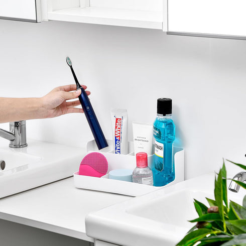VITVITI Toothbrush Holders for Bathroom, Bathroom Organizer Countertop, Bathroom Counter Organizer with 5 Compartment Storage for Toothpaste/Vanit...