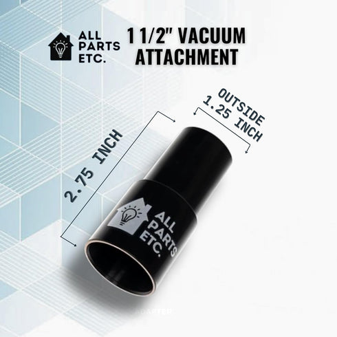 ALL PARTS ETC 1.25" Flexible Vacuum Crevice Tool with 2 Adapters (1.5" & 1.375") – 24" Long for Cleaning Under Refrigerators, Furniture & Applianc...