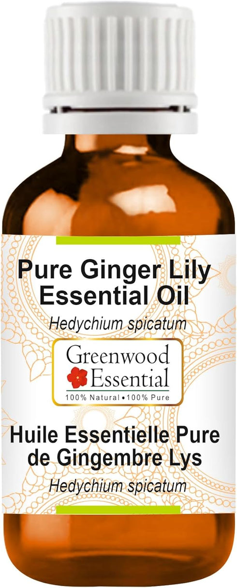 Pure Ginger Lily Essential Oil (Hedychium spicatum) Steam Distilled 15ml (0.50 oz)...