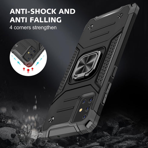 for Samsung Galaxy A51 Case Military Grade Built-in Kickstand Case Holder Armor Heavy Duty Shockproof Cover Protective for Galaxy A51 Phone Case (...