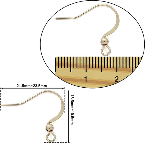 COIRIS 100 Pairs Earwires French Earring Hooks/Dangle Earring Findings Jewelry Making DIY (EH-1008-gold)...