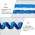 OLYCRAFT 11 Yards Elastic Sequin Trim Metallic Blue Stretch Fabric 1 Inch Wide 3 Row Sequin Trim Fabric Paillette Ribbon Trims for Dress Embellish...