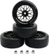 4PCS 12mm Hub Wheels,1:10 62mm Hard Plastic RC Drift Cars On Road Touring Racing Rally Tires for Traxxas HSP Tamiya HPI Kyosho On-Road Drifting Ca...