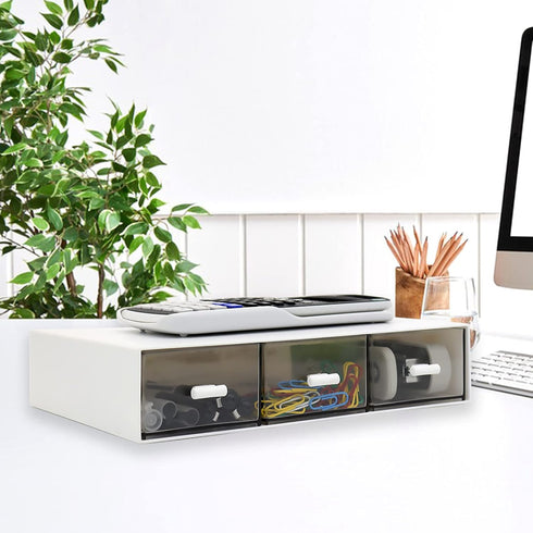Desk Organizer Drawers-Stackable Desk Drawer Organizer, Plastic Storage Drawers Desktop Storage Great for Office Organization School Home - 3 Draw...