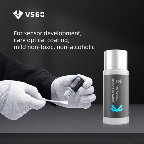 VSGO VS-S01E Professional Camera Cleaning Kit Micro Four Thirds 4/3 Sensor Cleaning Swabs 6pcs 12mm and 10ml Cleaner Compatible for DSLR Cameras...