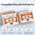 Cassette Tape Case Cover for AirPods Pro 2nd Generation,Look Back Past,Enjoy Future,Shock Resistant,Washable,Scratch Proof,with Cleaning Kit&Beaut...