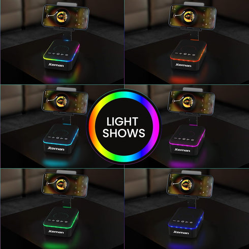 JTEMAN Gifts for Men Women,Cell Phone Stand with Bluetooth Speaker,LED Light,and Lanyard,Cool Tech Gadgets,Unique Birthday Gifts for Men Husband M...