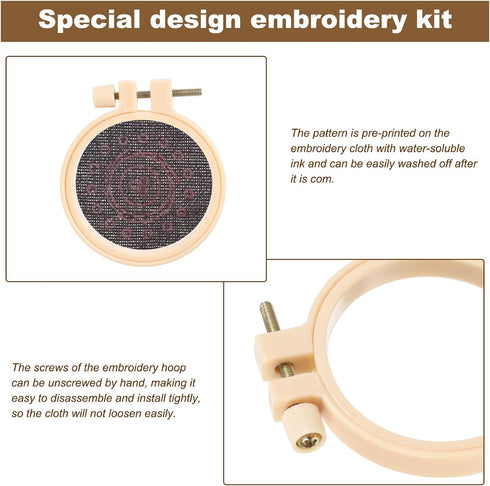 PATIKIL Embroidery Necklace Kit, Embroidery Kit for Beginners Cross Stitch Kits for Beginners Embroidery Kits Small Pendant Hand Crafts for Adults...