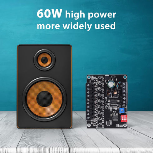 60W Voice Playback Module, PEMENOL DC 9-24V High Power Music Player Mp3 Trigger Amplifier 64Mbit Flash Storage Sound Board Supprt Sound and Light ...