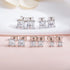 GEMSME 18K Gold Plated Princess Cut Clear Cubic Zirconia Stud Earrings Pack of 5 (white gold)...