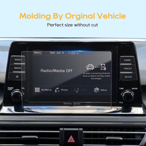 LFOTPP 2 PCS Control Screen Protector for 2021+ Seltos 8-Inch HD Crystal Clear in-Dash Infotainment Navigation Touch PET Plastic High Clarity Prot...