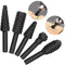OIIKI 5 PCS Woodworking Twist Drill Bits, Wood Carving File Rasp Drill Bit, with 1/4" Shank Tool Rasp Chisel Shaped Rotating Embossed Grinding Hea...