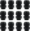 12 Pcs 3/4" Black NPT Cable Glands IP68 Waterproof Connectors for Electrical Box Nylon Cord Grip Strain Relief...