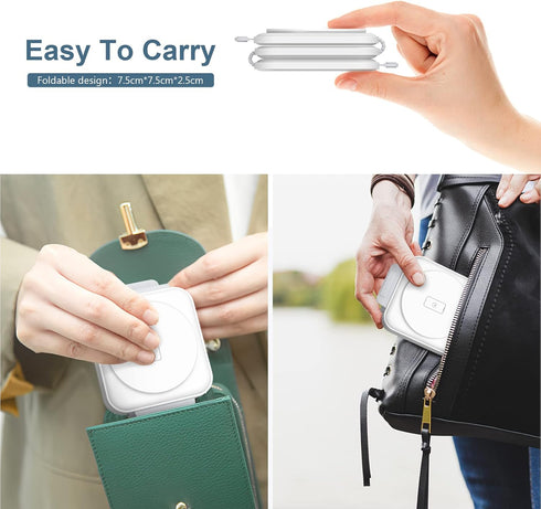 3 in 1 Magnetic Foldable Wireless Charger, Ankilo Wireless Charging Station for Travel, Compatible with iPhone 15/14//13/12, Apple Watch, AirPods ...