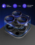 for iPhone 15 Pro/iPhone 15 Pro Max Camera Lens Protector, Clear Acrylic Plus Aluminium Alloy Ring 9H Tempered Glass Screen Camera Cover for iPhon...