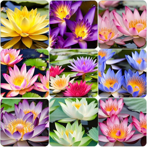 35 Pcs Mix Bowl Lotus Seeds, Water Lilys Flower Plant, Lotus Seeds for Planting Water Features Fresh Garden Seeds Non GMO Indoor and Outdoor...