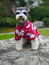 Cute Snowman Xmas Pet Clothes for Dog Pajamas Soft Christmas PJS, Medium Red Back Length 16"...