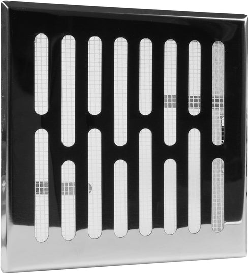 Vent Systems 5.5'' x 5.5" Inch Stainless Steel Vent Cover - Square Air Vent Louver - Removable Ventilation Grille - Integrated Insect Screen - HVA...