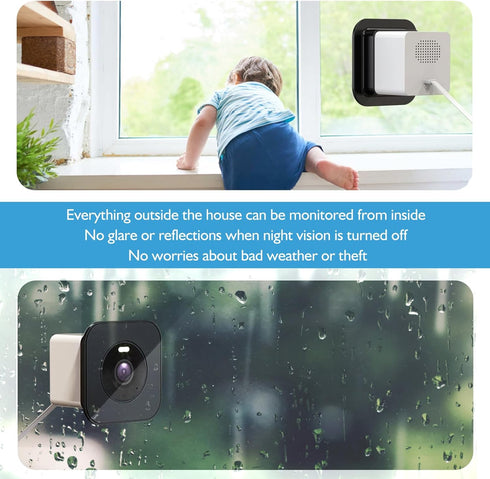 Window Mount Comaptible with Wyze Cam OG, Strong Adhesive Mounting Bracket, Window Holder Through Glass (2 Pack,Camera is Not Included)...