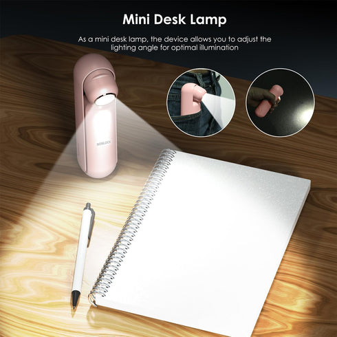 Portable Handheld Fan,4 IN 1 Personal Foldable Pocket Fan with Power Bank, Small Hand Fan with Flashlight,Mini Desk Fan with Table Lamp, Beach Tra...