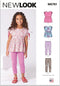 New Look Children's Top and Knit Leggings Sewing Pattern Kit, Design Code N6761, Sizes 3-4-5-6-7-8, Multicolor...