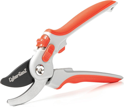 Bypass Pruning Shears - 8" Garden Shears Pruning, Heavy Duty Garden Clippers Handheld with Orange Adjustable Grip, Gardening Pruners Tool for Trim...