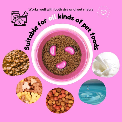 Flexzion Slow Feeder Dog Bowl Interactive Dog Puzzle Bowl, Anti-Choke, Non-Slip Slow Eating Dog Bowl Fun Pet Feeder Anti-Bloat Maze Bowl Dishwashe...