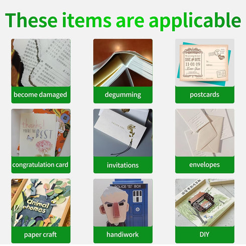 Book Glue, Adhesive Clear Color, Soft, Strong, Waterproof, Glue for Book Repair and Bonding, envelopes?Postcards?Paper Craft ?Greeting Cards, Invi...