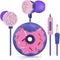 Donut Kids Earbuds, Earbuds for Kid Size Wired Earphones & in-Ear Headphones with Microphone and Lovely Earbuds Storage Case Gifts for School Girl...