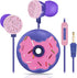 Donut Kids Earbuds, Earbuds for Kid Size Wired Earphones & in-Ear Headphones with Microphone and Lovely Earbuds Storage Case Gifts for School Girl...