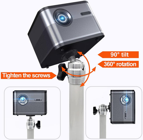 Mini Ceiling Wall Projector Mount Bracket 360°Rotation Adjustable Tilt&Swivel Hanging Projector Holder Wall Mount Hanger Rack Stand for Mini Proje...
