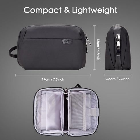 DDgro Travel Organizer Electronics Mini Pouch, Small Accessories Case for Cable/Charger & Cords/Tech Essentials (Black-Mini)...
