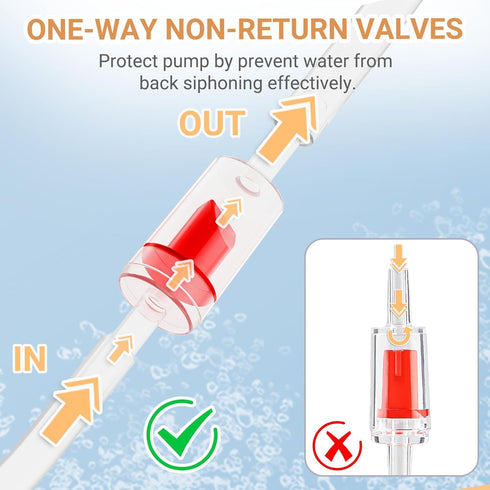 10PCS Aquarium Air Check Valve, One Way Non-Return Check Valve for Aquarium Air Pump, for 3/16 Inch Airline Tubing, Fish Tank Accessories (Red)...