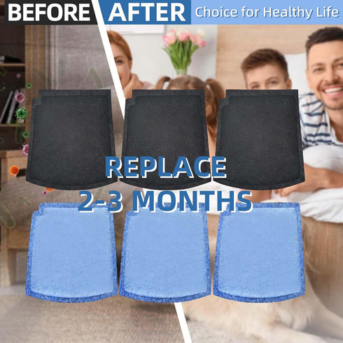 6-Pack 04234G Carbon Replacement Filters Compatible with Hamilton Beach Pet TrueAir Purifier Odor Eliminators - 04383 04384 04530G 04530GM 04531GM...