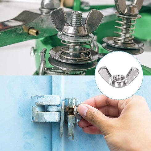 uxcell 1/2"-13 Wing Nut 15 Pcs, 304 Stainless Steel Butterfly Wing Nuts Fasteners Parts Hand Twist Tighten Wing Nuts for Machinery Electronic Equi...