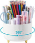 Desk Pencil Pen Holder, 5 Slots 360° Degree Rotating Pen Organizers for Desktop Desk Storage Organizer Stationary Suppliers Organizer Cute Pencil ...