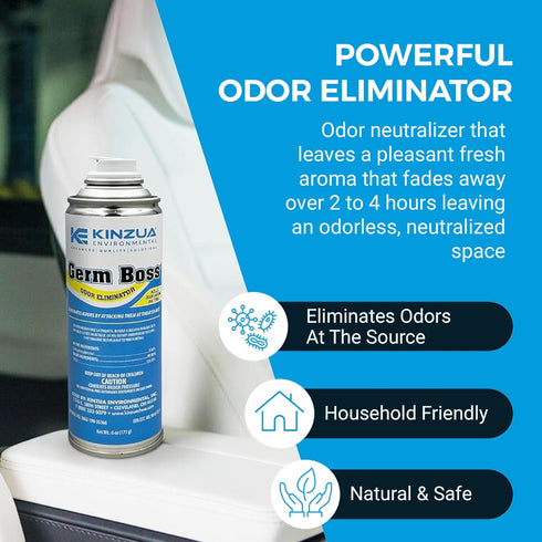 Germ Boss Strong Odor Eliminator, Fast-Acting Cleaning & Deodorizing Fogger, Mold Bomb Fogger for Smell Control with Fresh Scent, Covers Up to 1,0...