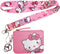 Cute Kitty Wallet Cartoon Anime Purse Credit Card Holder with Kawaii Melody Lanyard Gift for Girl Women(Red)...