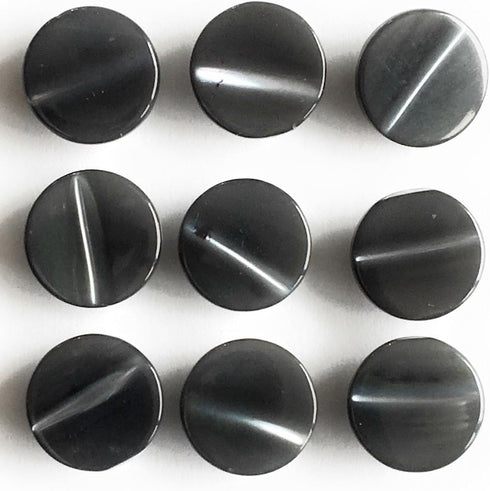9 Grey Ocean Pearl -Mother of Pearl Buttons 3/8''- 11mm"- Blouse Buttons...