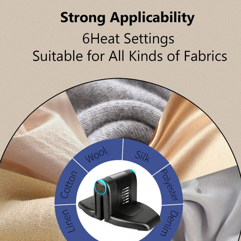 Folding Portable Iron Mini Collar Iron Electric Mini Iron With Double Ironing 6 Heat Settings Flip-Out Wings Functions for Household Dorm Room Cra...